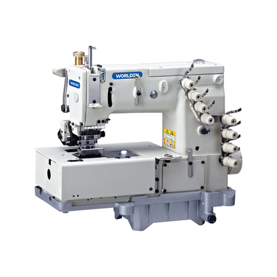 Doppelkette-Stich-Maschine WD 1508P mit horizontales industrielles goldenes Rad-Nähmaschinen Looper-Bewegungs-Mechanismus Juk